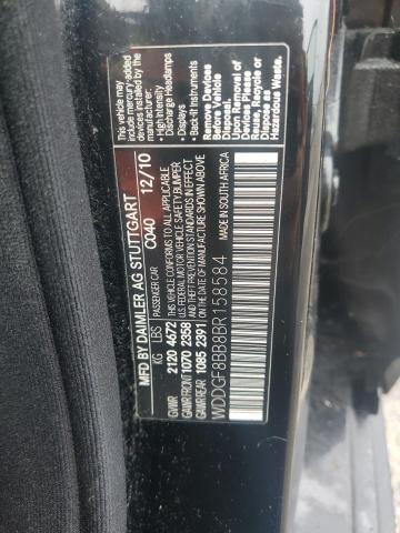 WDDGF8BB8BR158584 - 2011 MERCEDES-BENZ C 300 4MATIC BLACK photo 12