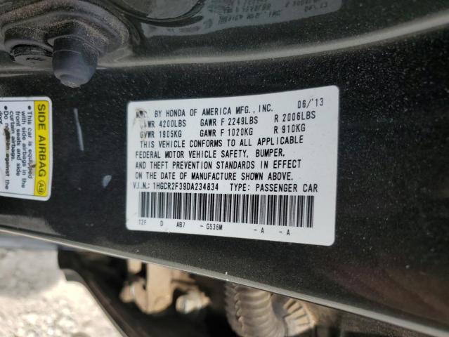 1HGCR2F39DA234834 - 2013 HONDA ACCORD LX 灰色 照片 12