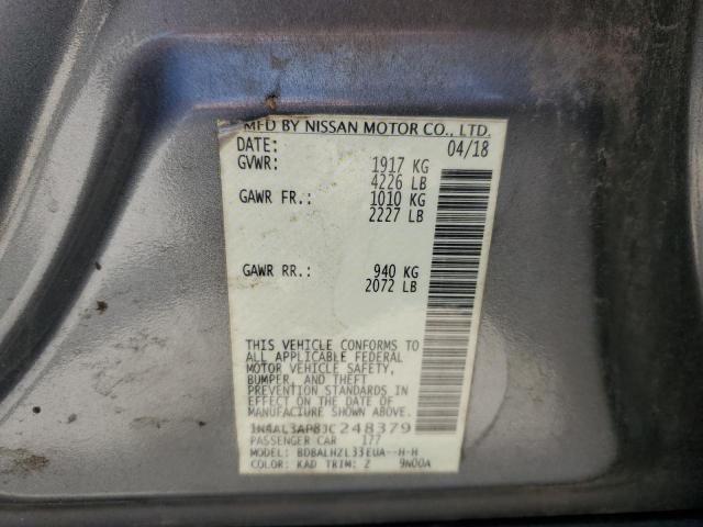 1N4AL3AP8JC248379 - 2018 NISSAN ALTIMA 2.5 Boz foto 12