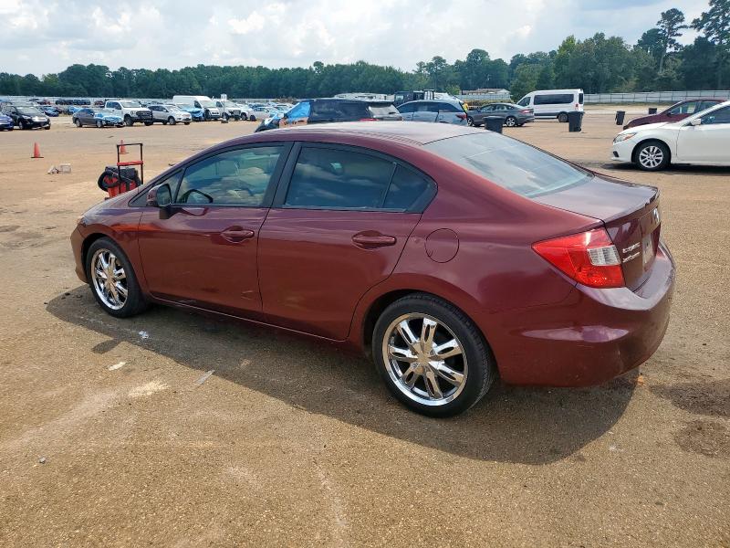 2HGFB2F54CH555411 - 2012 HONDA CIVIC LX 勃艮第红 照片 2