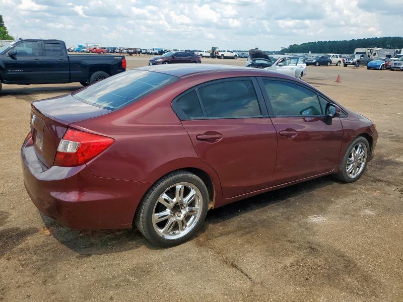 2HGFB2F54CH555411 - 2012 HONDA CIVIC LX 勃艮第红 照片 3