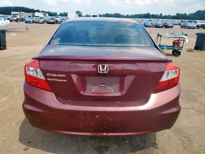 2HGFB2F54CH555411 - 2012 HONDA CIVIC LX 勃艮第红 照片 6