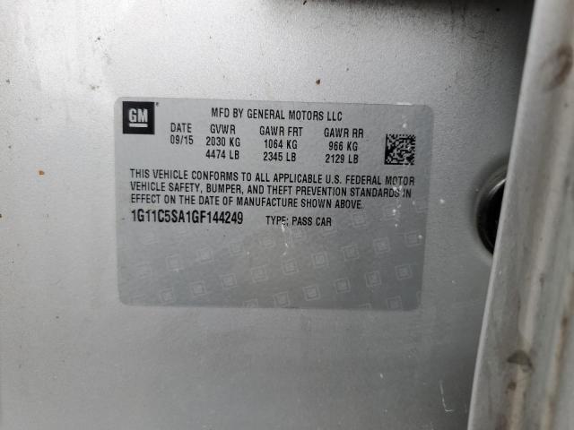 1G11C5SA1GF144249 - 2016 CHEVROLET MALIBU LIM LT Күміс фото 12