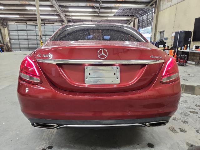 55SWF4KB0HU216750 - 2017 MERCEDES-BENZ C 300 4MATIC RED photo 6