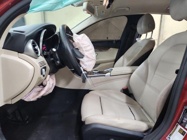 55SWF4KB0HU216750 - 2017 MERCEDES-BENZ C 300 4MATIC RED photo 7