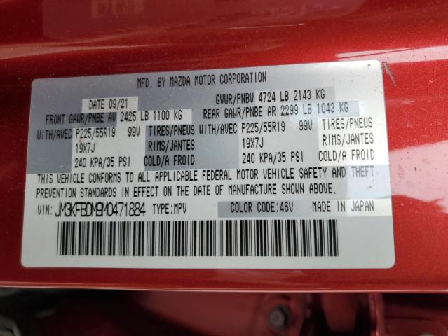 JM3KFBDM9M0471884 - 2021 MAZDA CX-5 GRAND TOURING RED photo 13