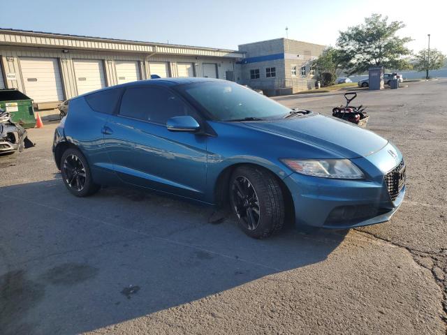 JHMZF1D60ES001590 - 2014 HONDA CR-Z EX BLUE photo 4