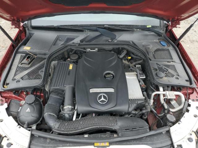WDDWF4KB5GR144167 - 2016 MERCEDES-BENZ C 300 4MATIC RED photo 11