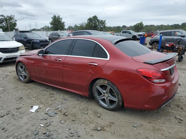 WDDWF4KB5GR144167 - 2016 MERCEDES-BENZ C 300 4MATIC RED photo 2