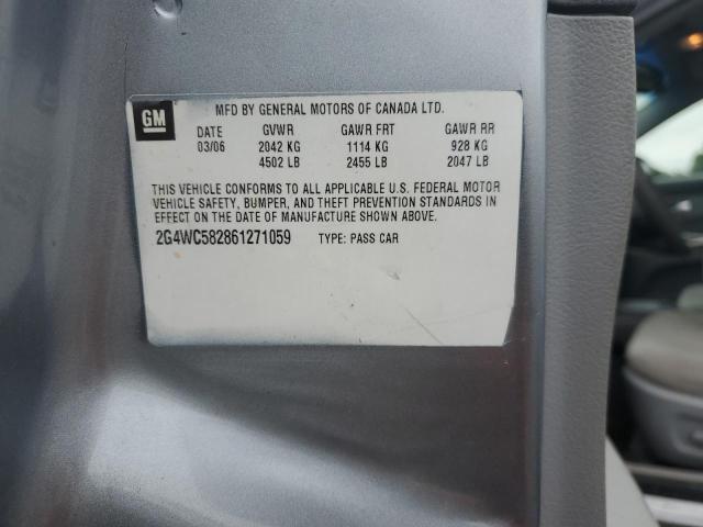 2G4WC582861215610 - 2006 BUICK LACROSSE CX Mavi foto 12