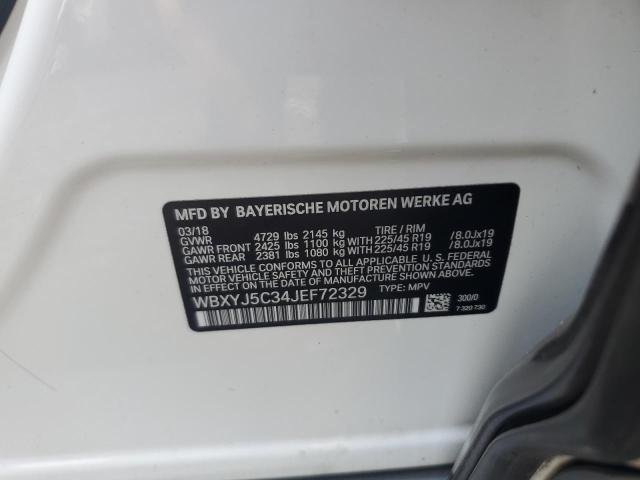 WBXYJ5C34JEF72329 - 2018 BMW X2 XDRIVE28I WHITE photo 13