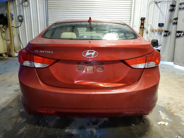 KMHDH4AEXBU096593 - 2011 HYUNDAI ELANTRA GLS RED photo 6