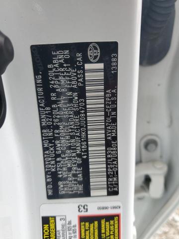 4T1B61HK0JU084703 - 2018 TOYOTA CAMRY XSE თეთრი ფოტო 13