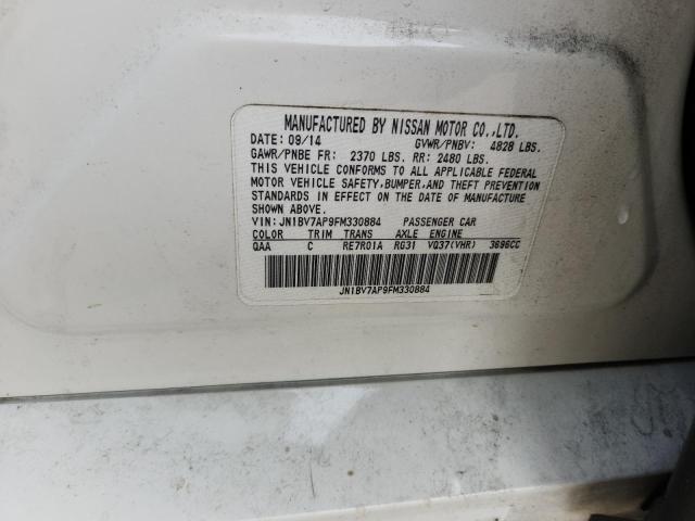 JN1BV7AP9FM330884 - 2015 INFINITI Q50 BASE WHITE photo 12