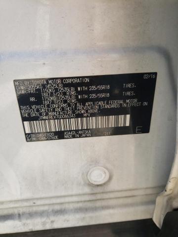 JTMNFREV7GD086343 - 2016 TOYOTA RAV4 SE WHITE photo 14