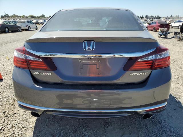 1HGCR2F68GA132911 - 2016 HONDA ACCORD SPORT GRAY photo 6