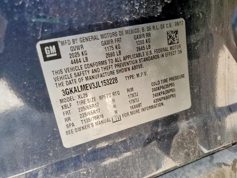 3GKALMEV3JL153228 - 2018 GMC TERRAIN SLE 蓝色 照片 14