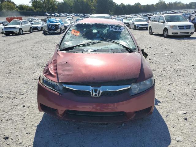 2HGFA1F68AH530076 - 2010 HONDA CIVIC LX-S RED photo 5