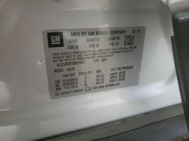 KL4CJBSB7GB681643 - 2016 BUICK ENCORE CONVENIENCE 银色 照片 13