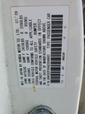 JH4CU2F69AC004863 - 2010 ACURA TSX WHITE photo 12