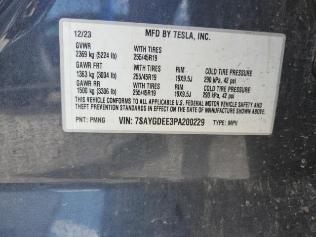 7SAYGDEE3PA200229 - 2023 TESLA MODEL Y Գրաֆիտ լուսանկար 13