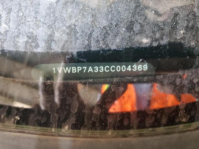 1VWBP7A33CC004369 - 2012 VOLKSWAGEN PASSAT SE BLACK photo 12