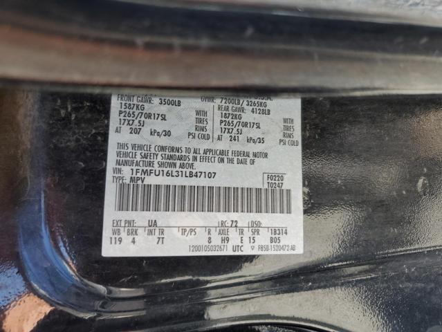 1FMFU16L31LB47107 - 2001 FORD EXPEDITION XLT შავი ფოტო 13