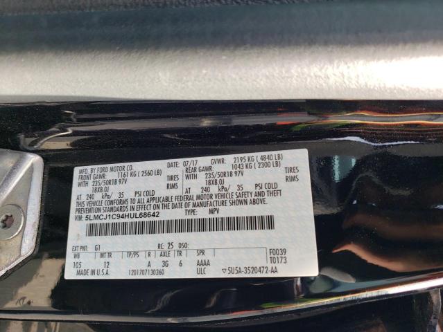 5LMCJ1C94HUL68642 - 2017 LINCOLN MKC PREMIERE BLACK photo 14