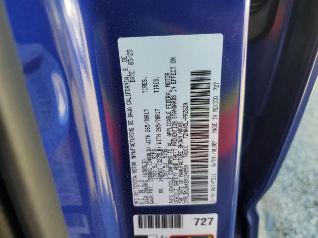 3TMLB5JN4SM124559 - 2025 TOYOTA TACOMA DOUBLE CAB 蓝色 照片 12