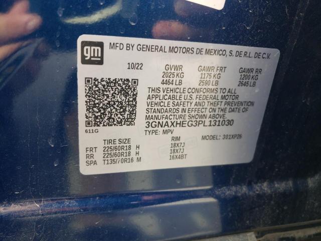 3GNAXHEG3PL131030 - 2023 CHEVROLET EQUINOX LS BLUE photo 14