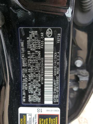 4T1BK1EB0HU264466 - 2017 TOYOTA AVALON XLE BLACK photo 13