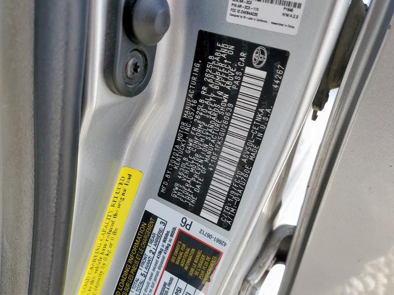 4T1BF1FK5GU260639 - 2016 TOYOTA CAMRY LE SILVER photo 13