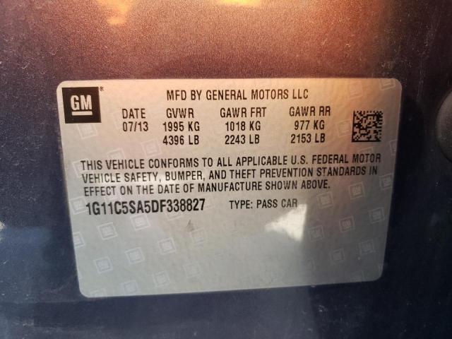 1G11C5SA5DF338827 - 2013 CHEVROLET MALIBU 1LT 蓝色 照片 12