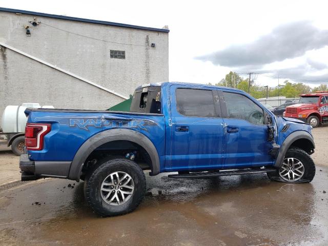 1FTFW1RGXJFD66254 - 2018 FORD F150 RAPTOR BLUE photo 3