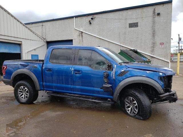 1FTFW1RGXJFD66254 - 2018 FORD F150 RAPTOR BLUE photo 4