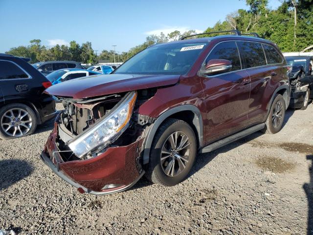 5TDKKRFH1ES008245 - 2014 TOYOTA HIGHLANDER XLE 栗色 照片 1