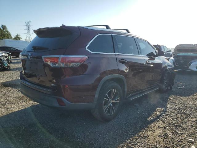 5TDKKRFH1ES008245 - 2014 TOYOTA HIGHLANDER XLE 栗色 照片 3