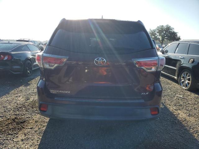 5TDKKRFH1ES008245 - 2014 TOYOTA HIGHLANDER XLE 栗色 照片 6