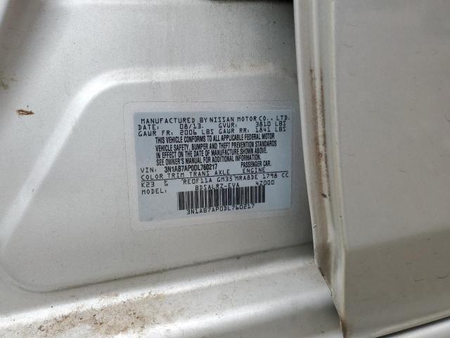 3N1AB7AP0DL760217 - 2013 NISSAN SENTRA S SILVER photo 12