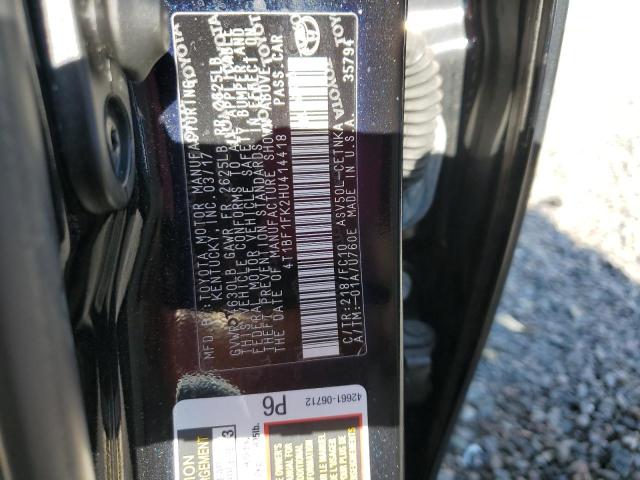 4T1BF1FK2HU414418 - 2017 TOYOTA CAMRY LE 黑色 照片 12