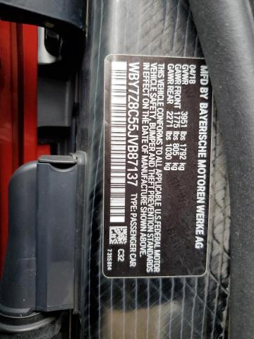 WBY7Z8C55JVB87137 - 2018 BMW I3 S REX წითელი ფოტო 12