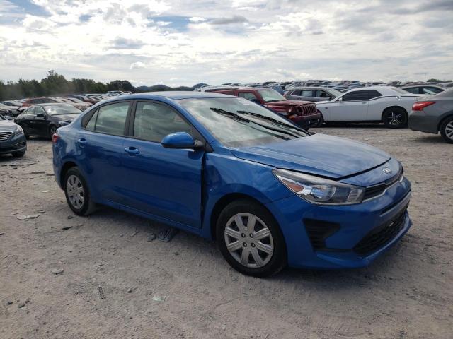 3KPA24AD6ME423475 - 2021 KIA RIO LX BLUE photo 4