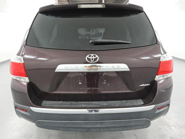 5TDBK3EHXDS202477 - 2013 TOYOTA HIGHLANDER BASE Бордовий фото 6