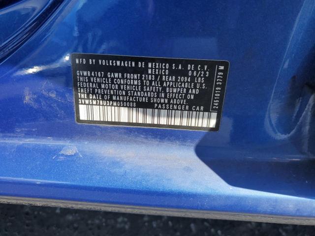 3VW5M7BU3PM050088 - 2023 VOLKSWAGEN JETTA S BLUE photo 12