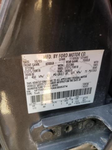 1FTWW31P06EB55374 - 2006 FORD F350 SRW SUPER DUTY GRAY photo 13