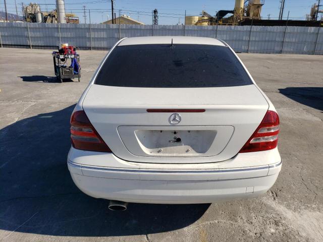 WDBRF52H16F757063 - 2006 MERCEDES-BENZ C 230 WHITE photo 6