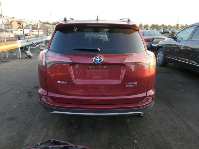 JTMDJREVXJD171680 - 2018 TOYOTA RAV4 HV LIMITED BURGUNDY photo 6