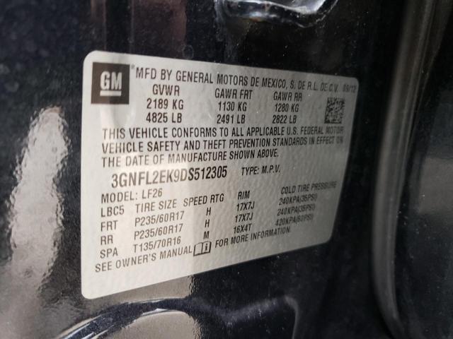 3GNFL2EK9DS512305 - 2013 CHEVROLET CAPTIVA LS 黑色 照片 14