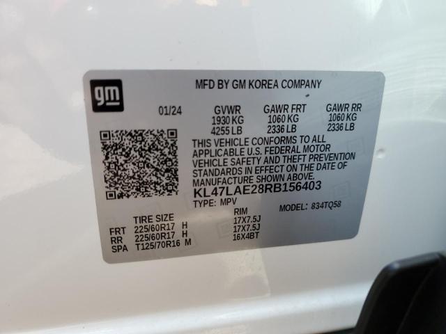 KL47LAE28RB156403 - 2024 BUICK ENVISTA PREFERRED WHITE photo 12