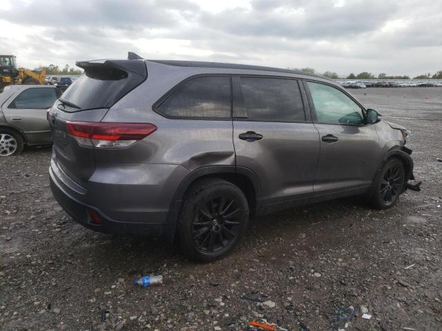 5TDJZRFH6KS977932 - 2019 TOYOTA HIGHLANDER SE GRAY photo 3